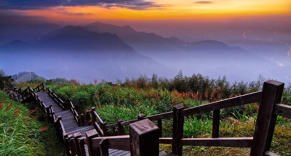 台湾嘉义县的阿里山景区