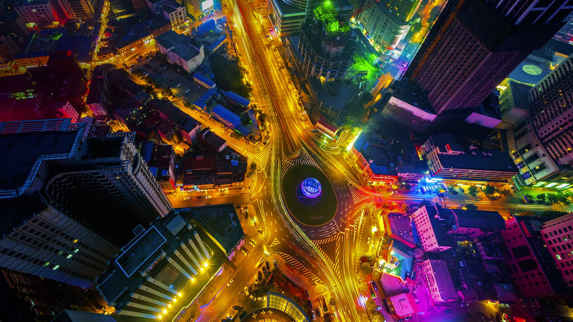 中国，大连的友好广场 