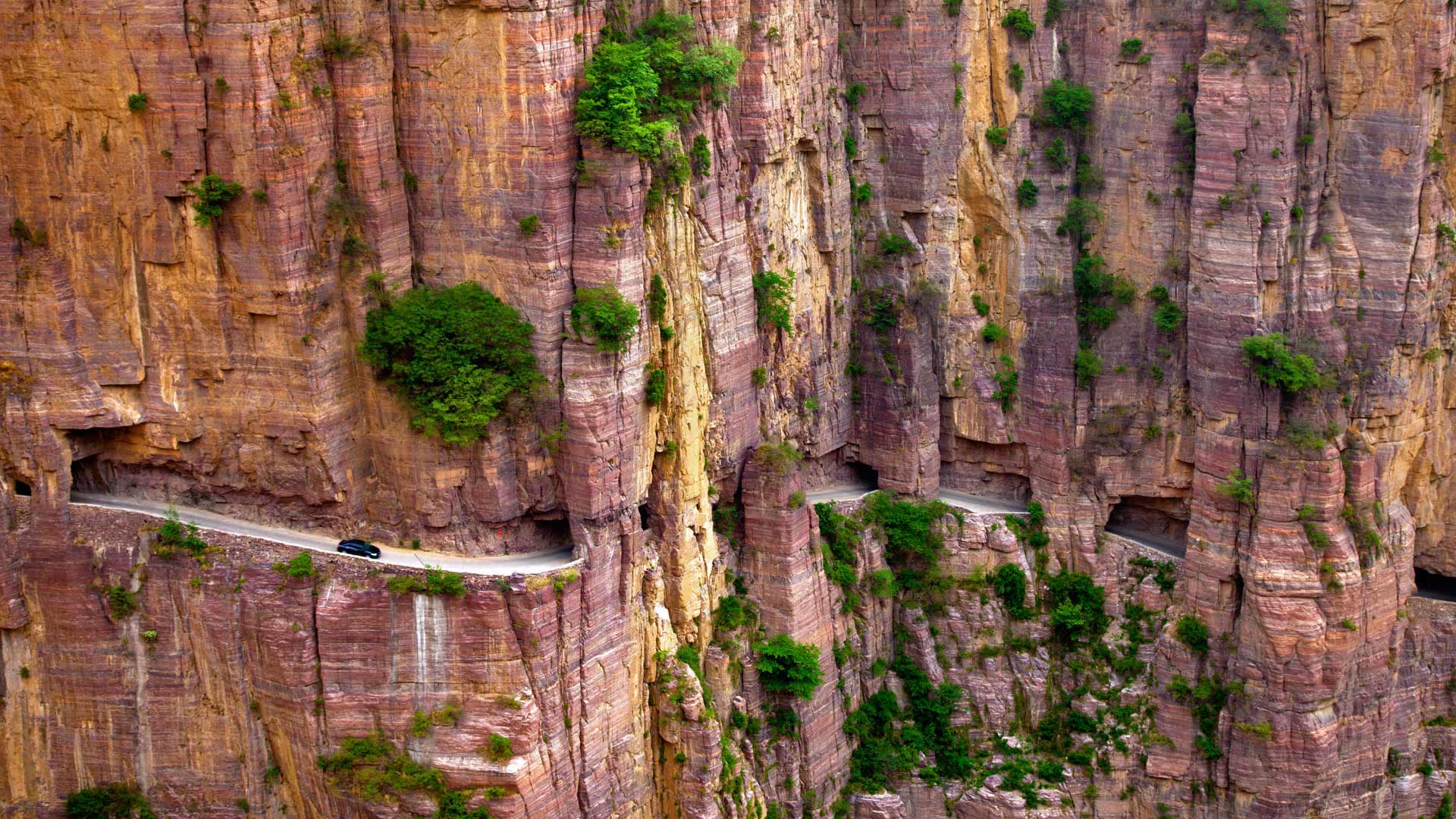 太行山郭亮隧道，中国河南 