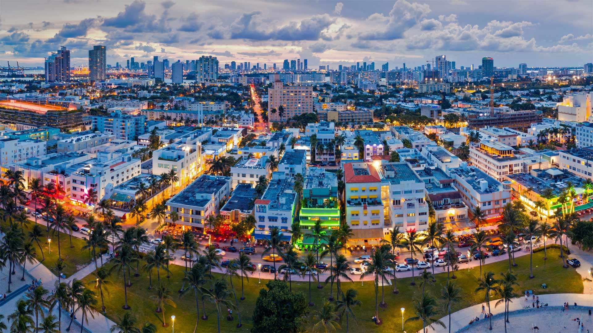 迈阿密海滩海洋大道，美国佛罗里达州 