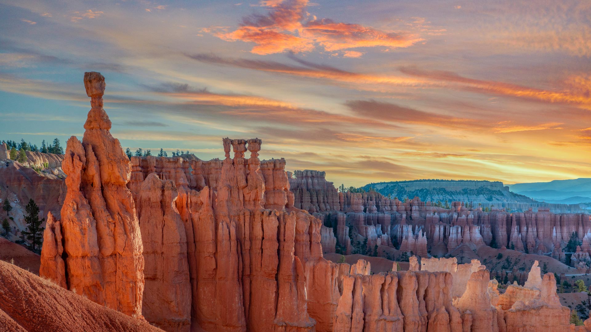 这里有“胡图”吗？石林，日落点，布莱斯峡谷国家公园，犹他州，美国  