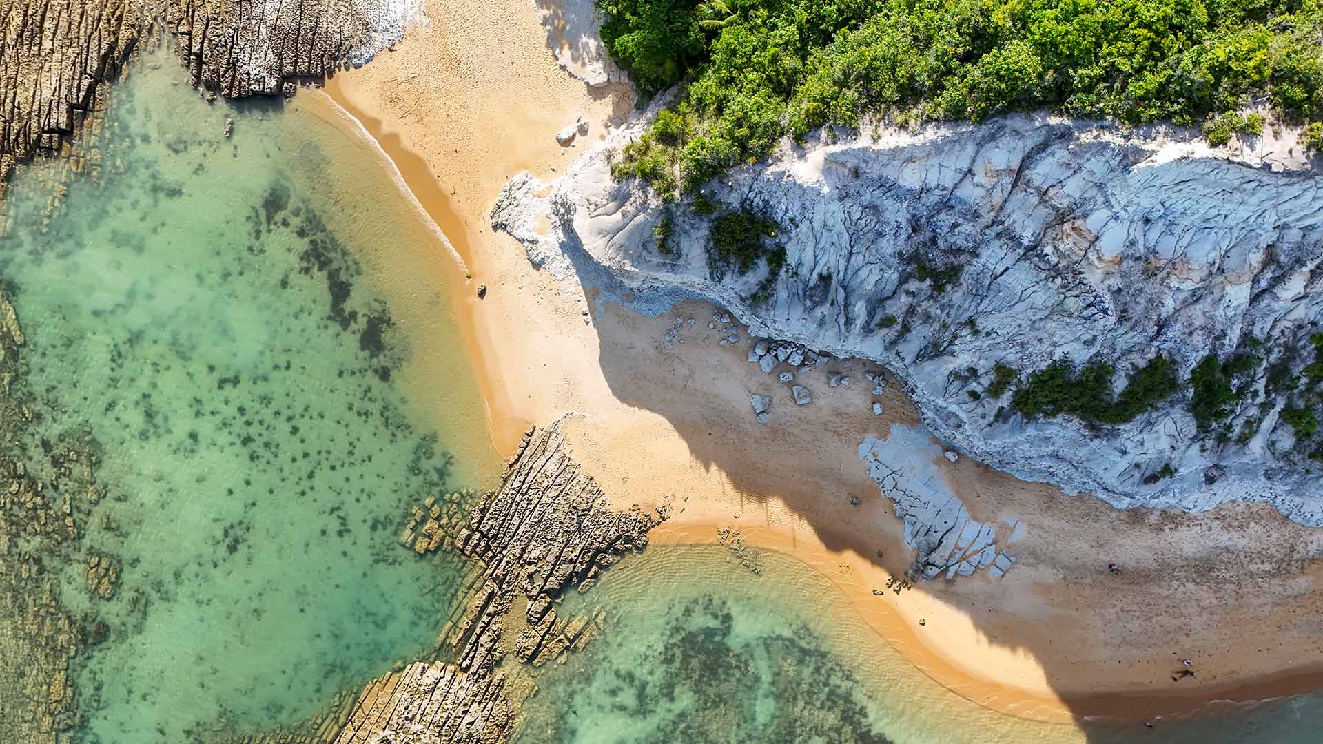 镜面海滩，塞古罗港，巴伊亚州，巴西